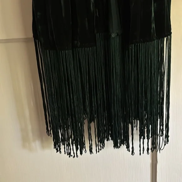 Anthropologie Green Tiered Wrap Gown - Picture 5 of 5